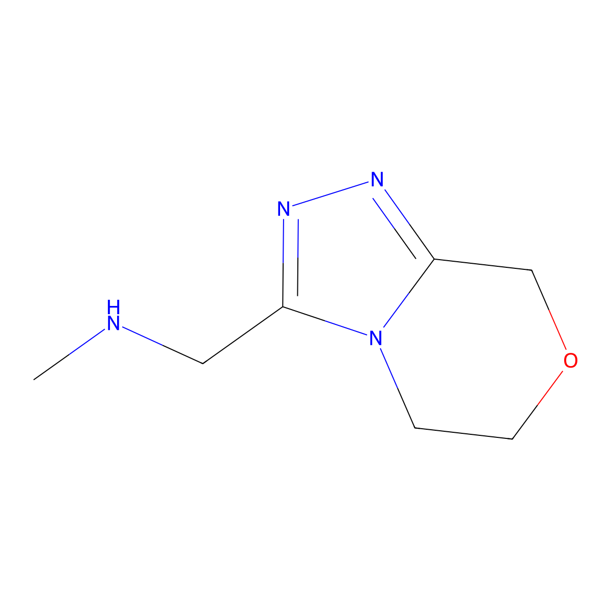 methyl({5H,6H,8H-[1,2,4]triazolo[3,4-c][1,4]oxazin-3-yl}methyl)amine molecular structure, CAS 1503019-34-8