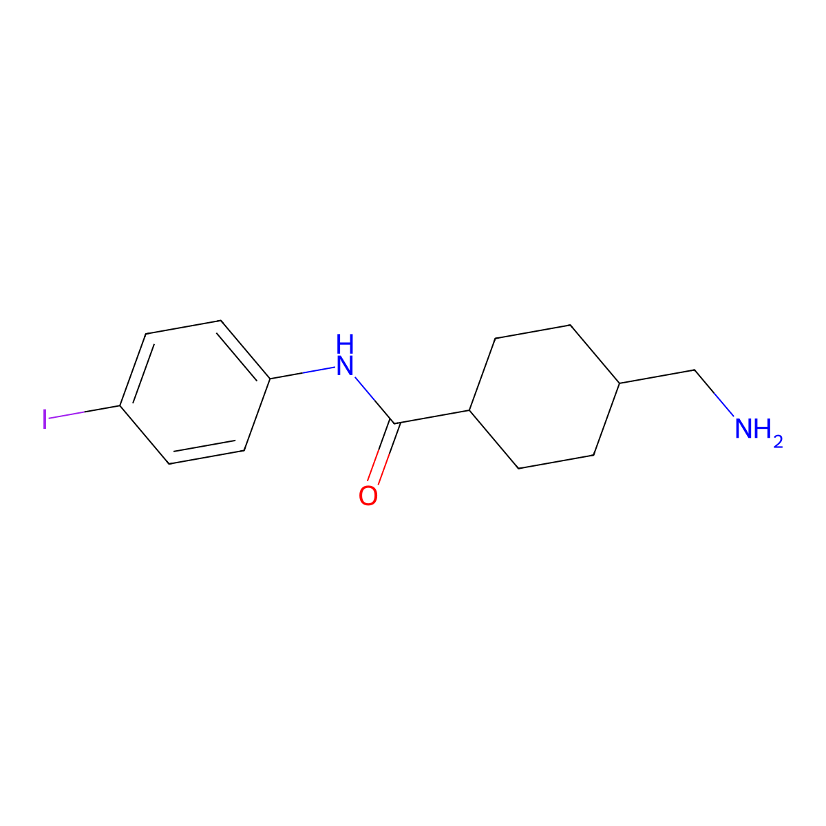 4-(Aminomethyl)-N-(4-iodophenyl)cyclohexane-1-carboxamide molecular structure, CAS 1503025-03-3