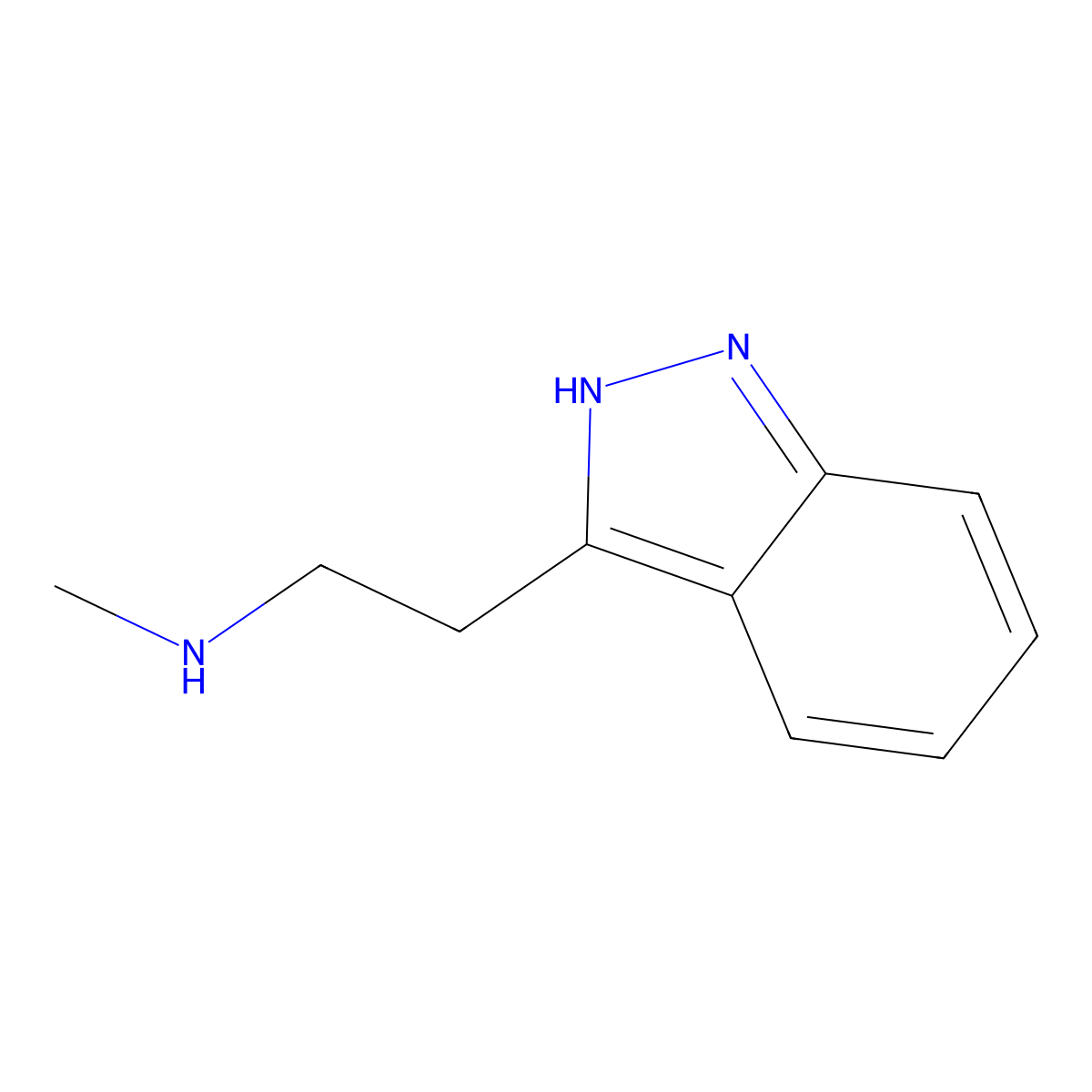 2-(1H-Indazol-3-yl)-N-methylethanamine molecular structure, CAS 1503028-16-7