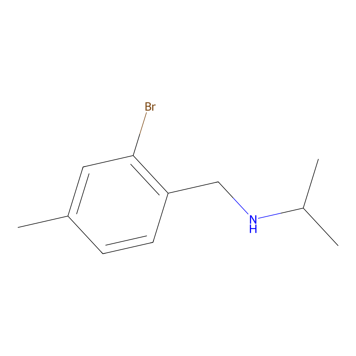 [(2-Bromo-4-methylphenyl)methyl](propan-2-yl)amine molecular structure, CAS 1503055-02-4