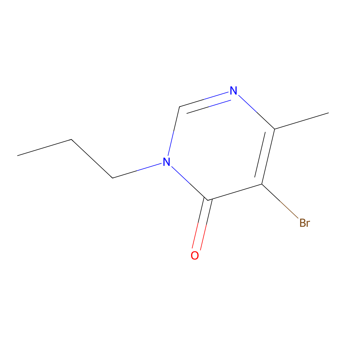 5-Bromo-6-methyl-3-propyl-3,4-dihydropyrimidin-4-one molecular structure, CAS 1503090-13-8