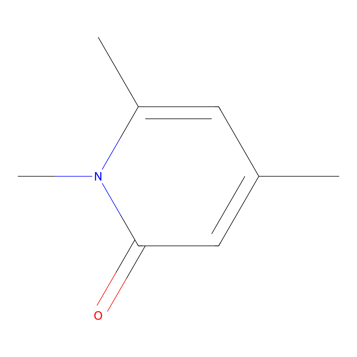 2(1H)-Pyridinone, 1,4,6-trimethyl- molecular structure, CAS 15031-89-7