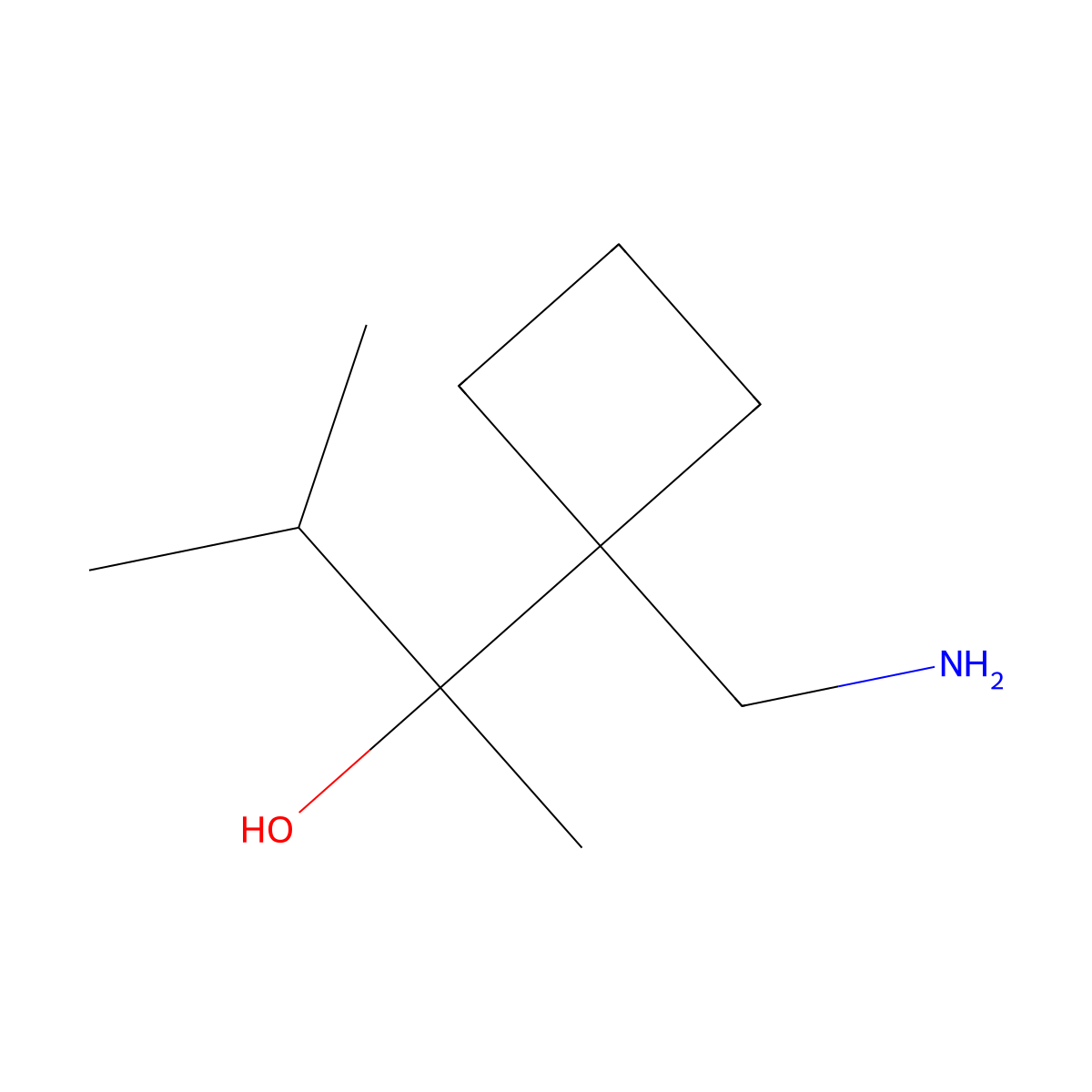 2-[1-(Aminomethyl)cyclobutyl]-3-methylbutan-2-ol molecular structure, CAS 1503107-59-2