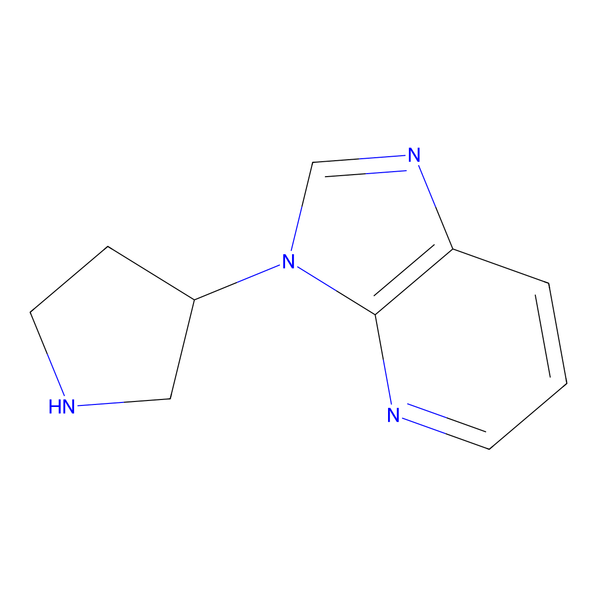 3-(pyrrolidin-3-yl)-3H-imidazo[4,5-b]pyridine molecular structure, CAS 1503107-99-0