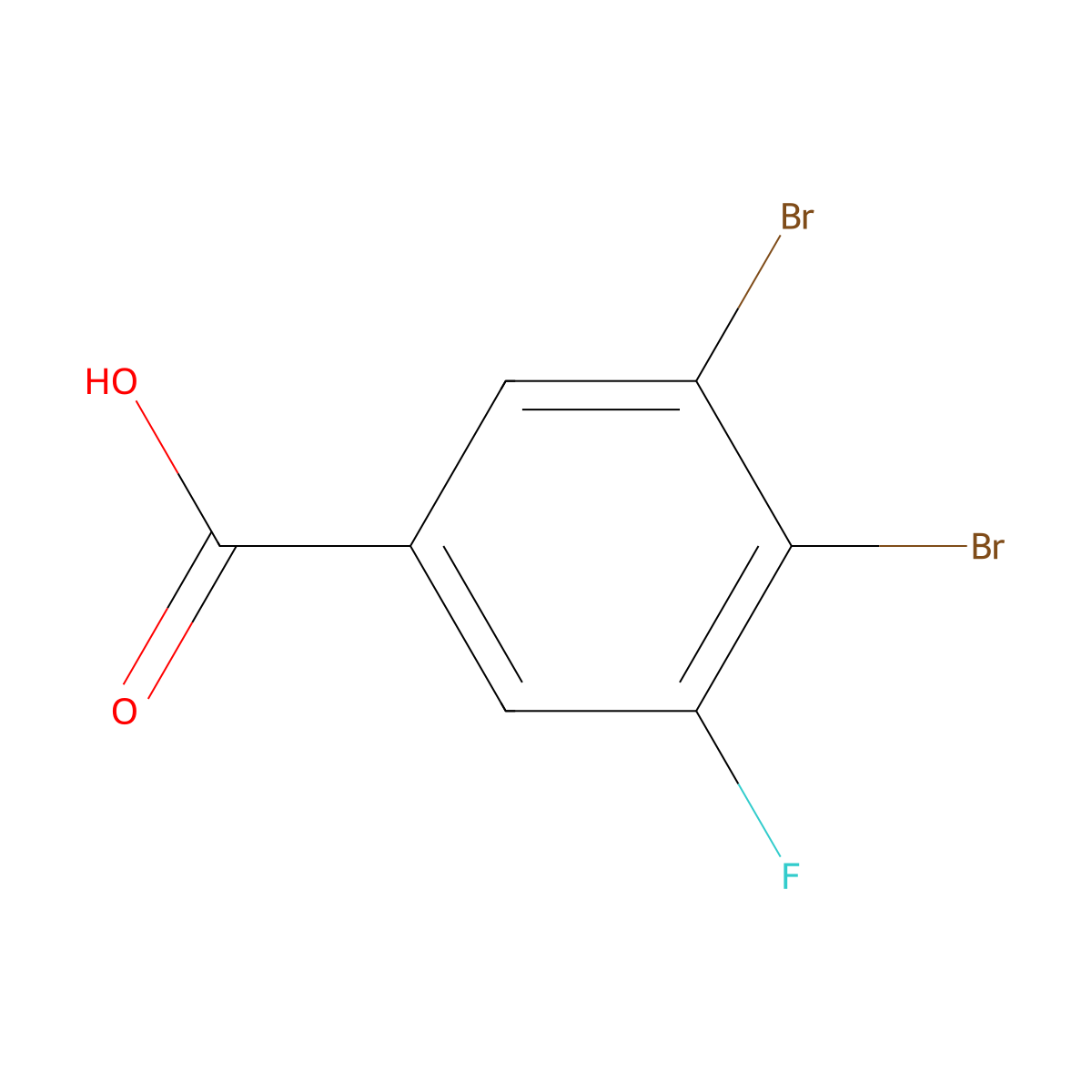 3,4-Dibromo-5-fluorobenzoic acid molecular structure, CAS 1503129-94-9