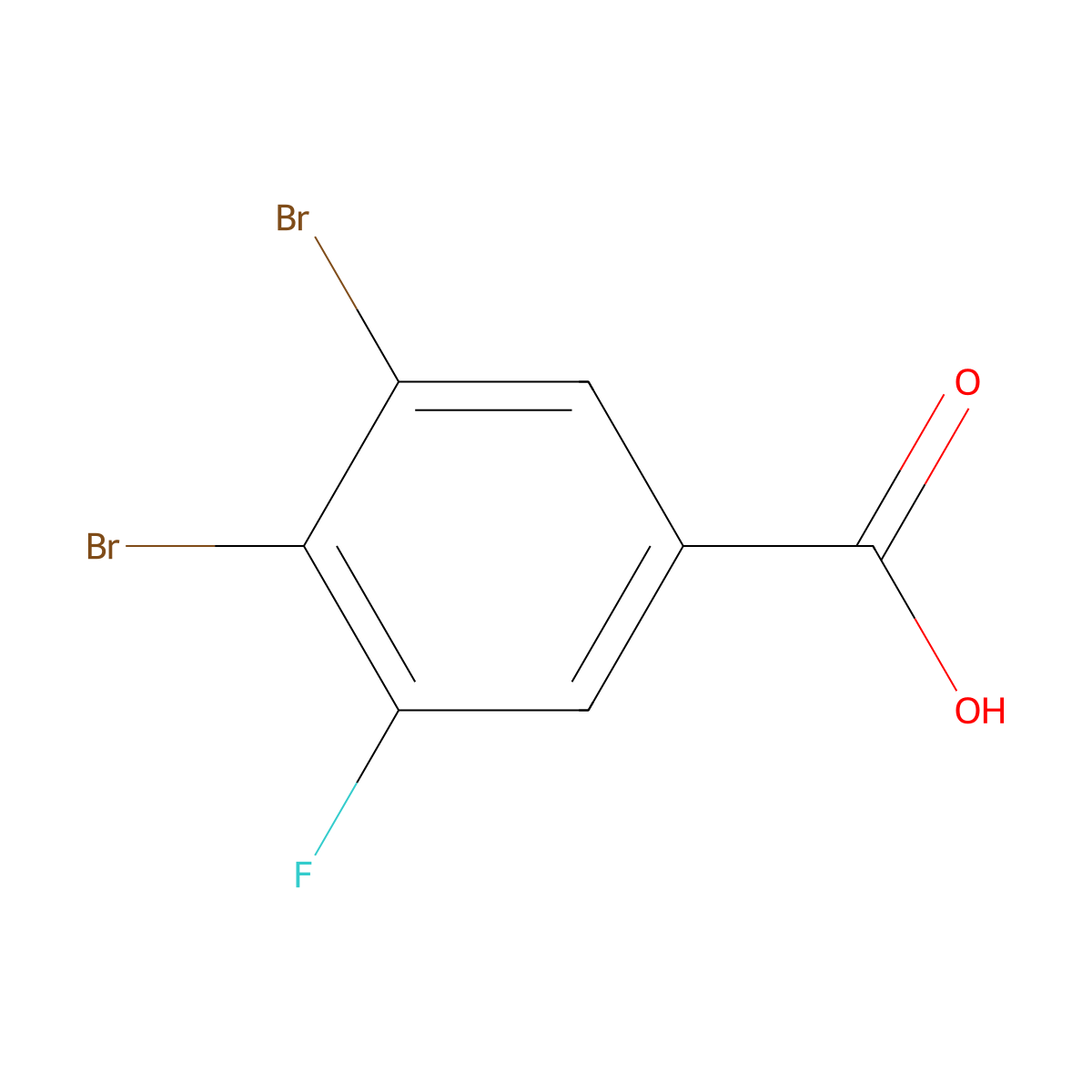 3,4-Dibromo-5-fluorobenzoic acid molecular structure, CAS 1503129-94-9