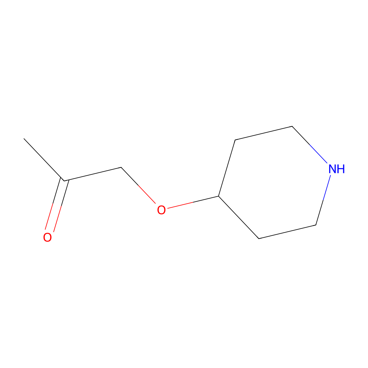 1-(Piperidin-4-yloxy)propan-2-one molecular structure, CAS 1503188-71-3