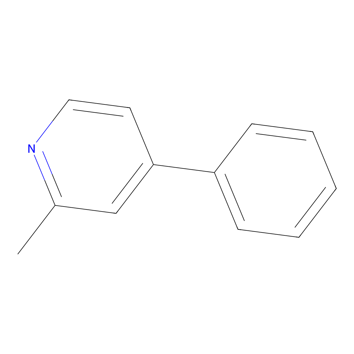 2-Methyl-4-phenylpyridine molecular structure, CAS 15032-21-0