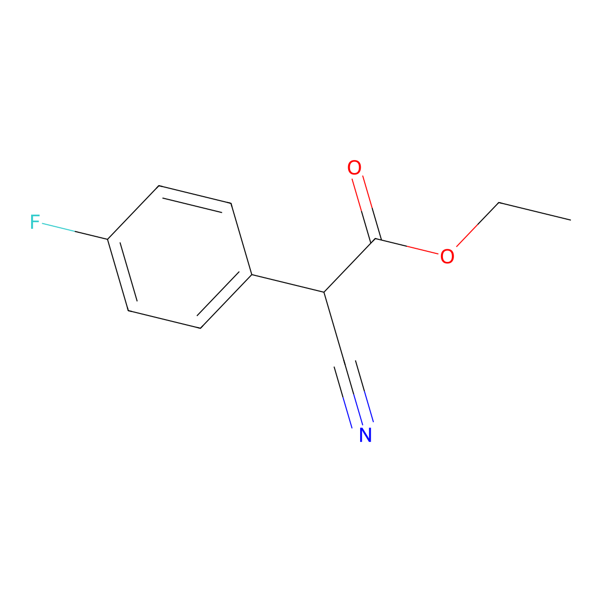 Ethyl 2-cyano-2-(4-fluorophenyl)acetate molecular structure, CAS 15032-42-5