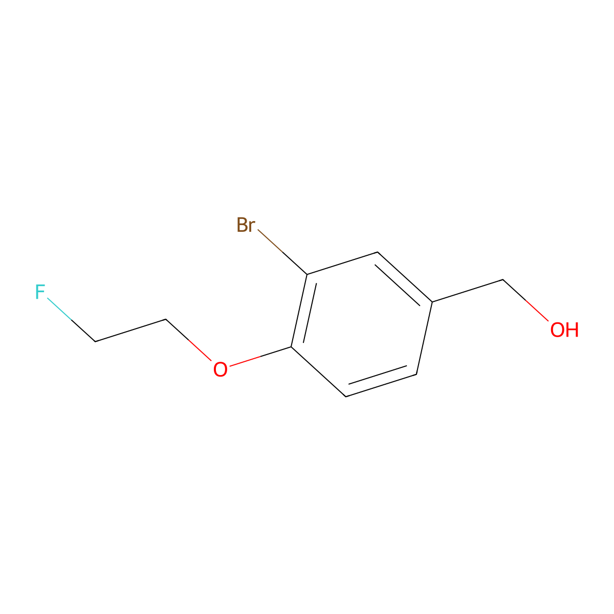 (3-Bromo-4-(2-fluoroethoxy)phenyl)methanol molecular structure, CAS 1503202-55-8