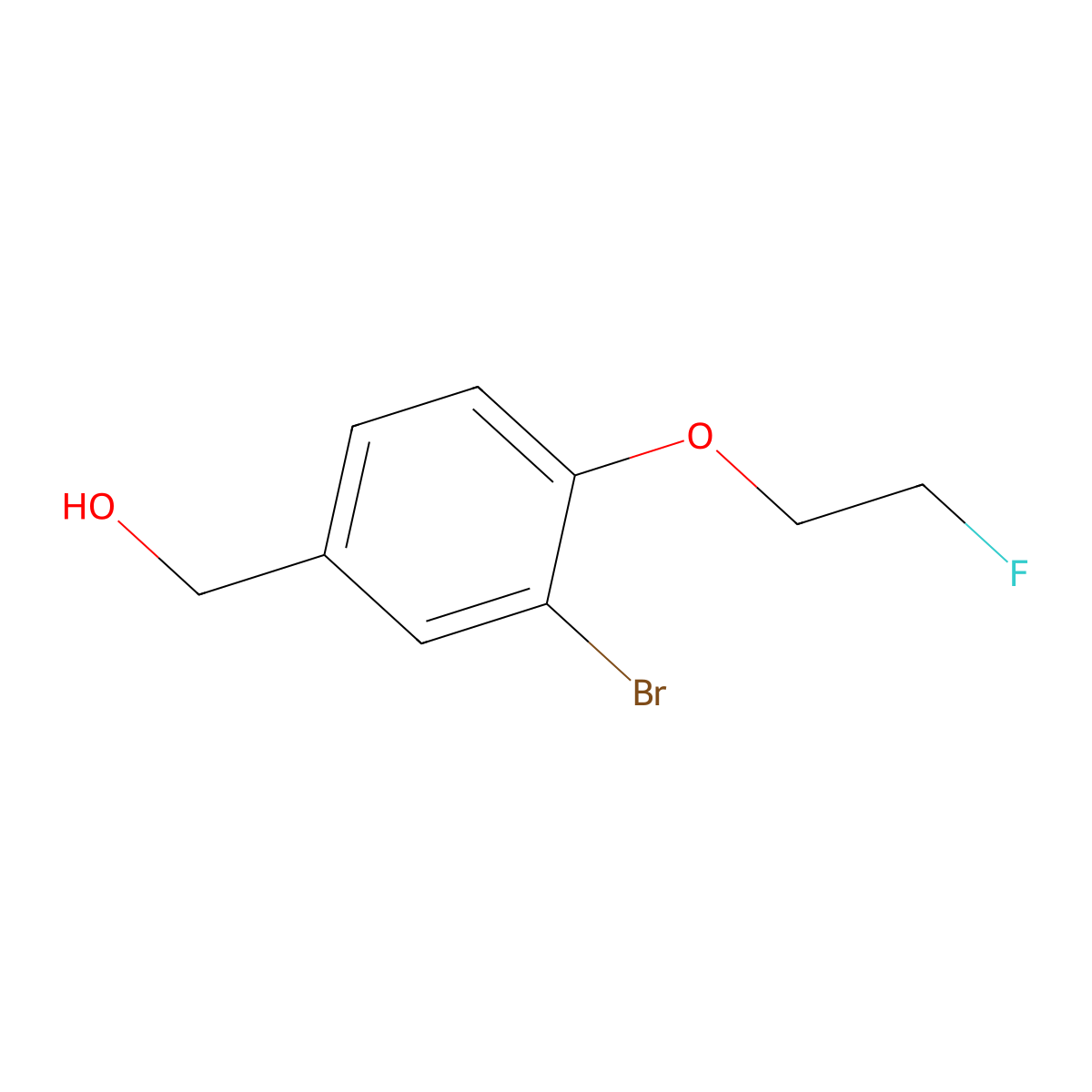 (3-Bromo-4-(2-fluoroethoxy)phenyl)methanol molecular structure, CAS 1503202-55-8