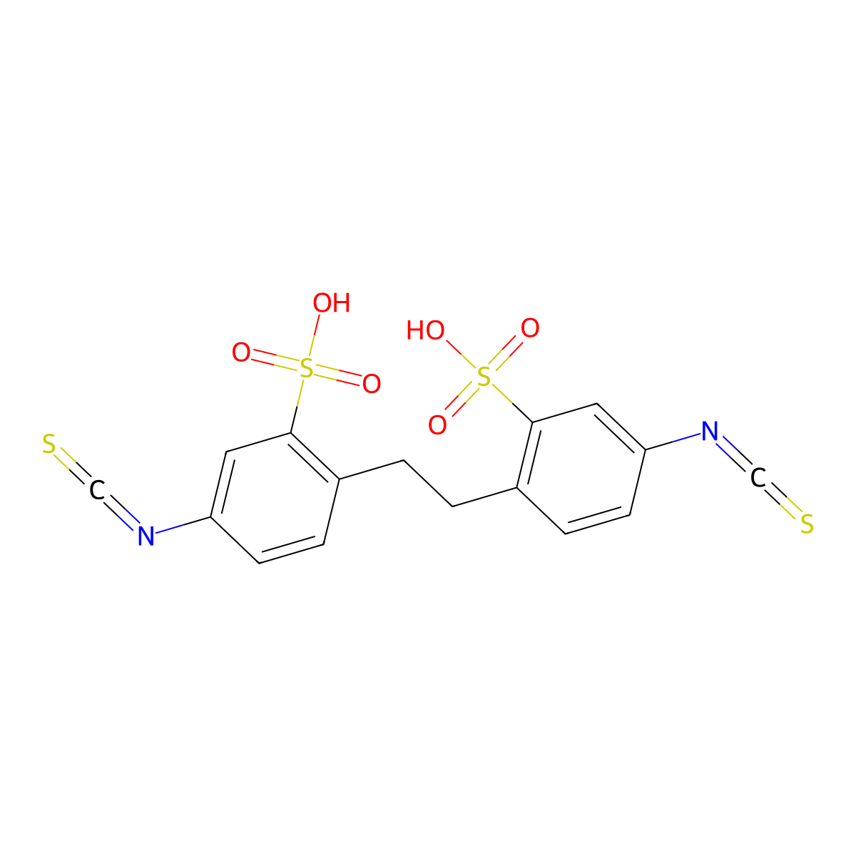 4,4'-Diisothiocyanodihydrostilbene-2,2'-disulfonic acid molecular structure, CAS 150321-88-3