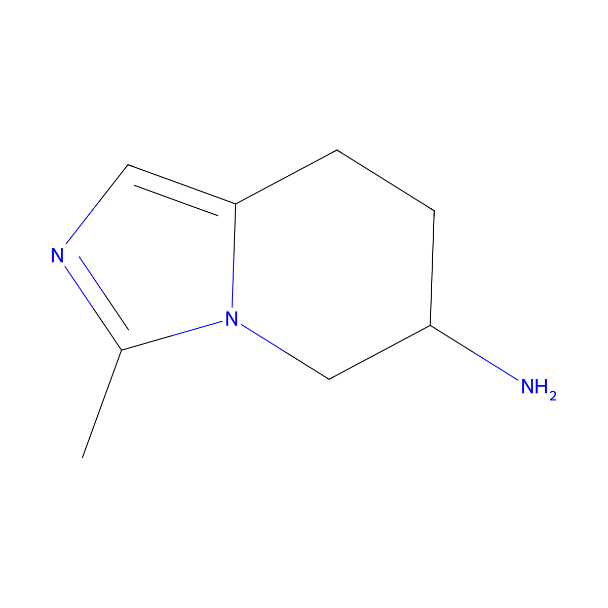 3-methyl-5H,6H,7H,8H-imidazo[1,5-a]pyridin-6-amine molecular structure, CAS 1503211-61-7
