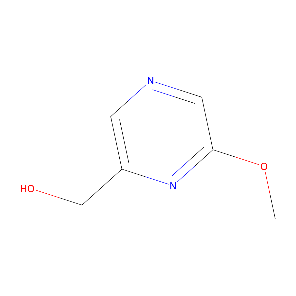 (6-Methoxypyrazin-2-yl)methanol molecular structure, CAS 1503211-90-2