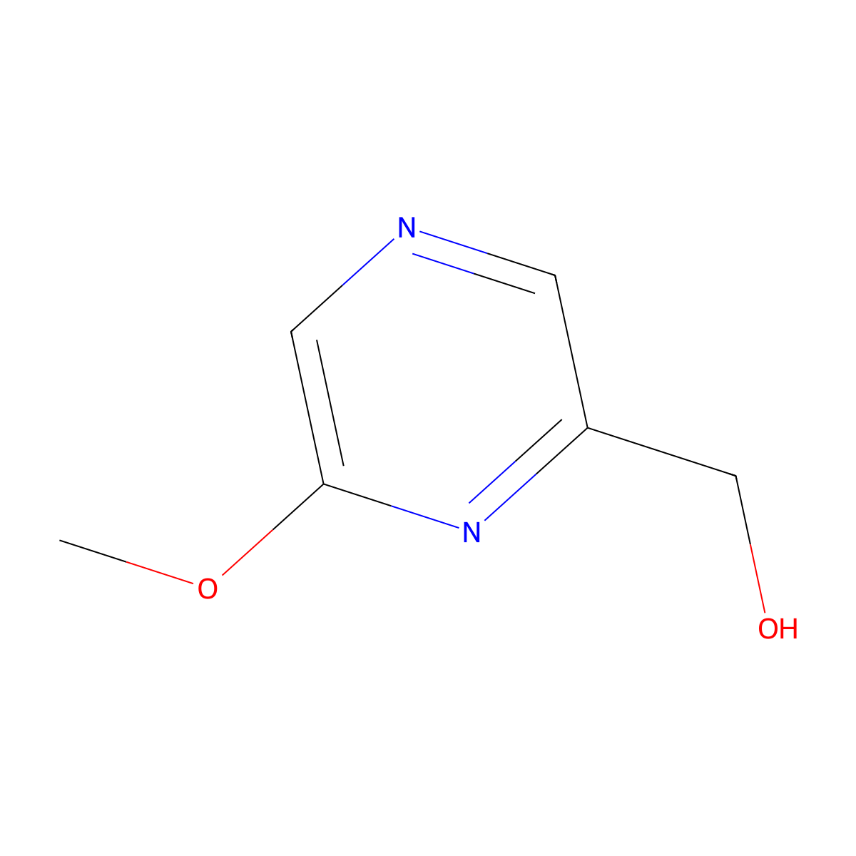 (6-Methoxypyrazin-2-yl)methanol molecular structure, CAS 1503211-90-2