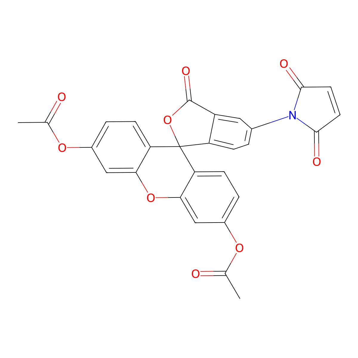 Fluorescein diacetate 5-maleimide molecular structure, CAS 150322-01-3