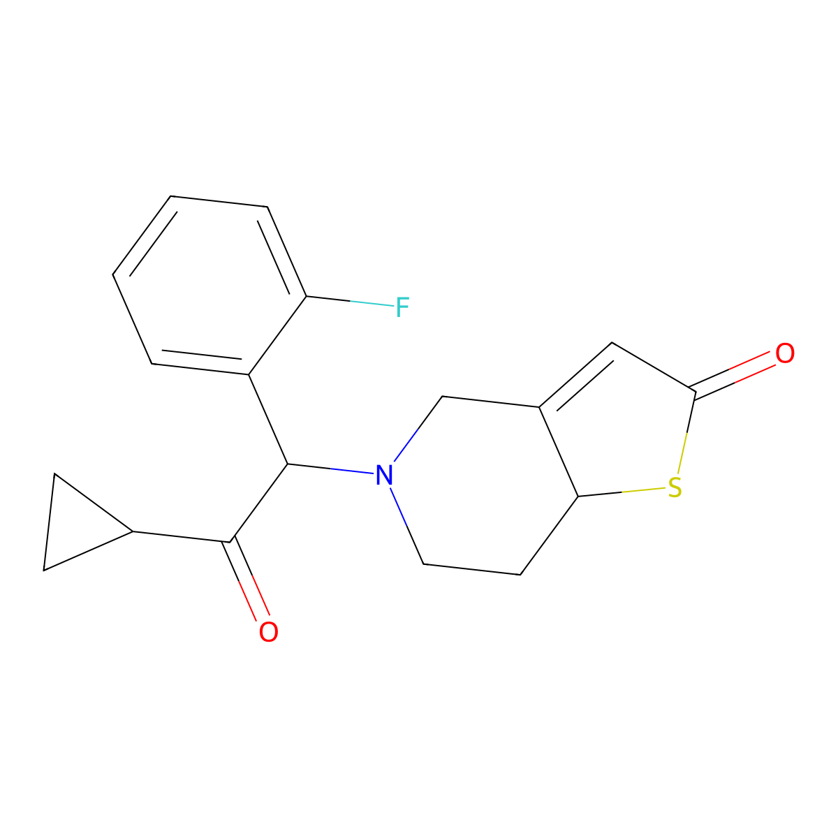 Prasugrel desacetyl molecular structure, CAS 150322-38-6