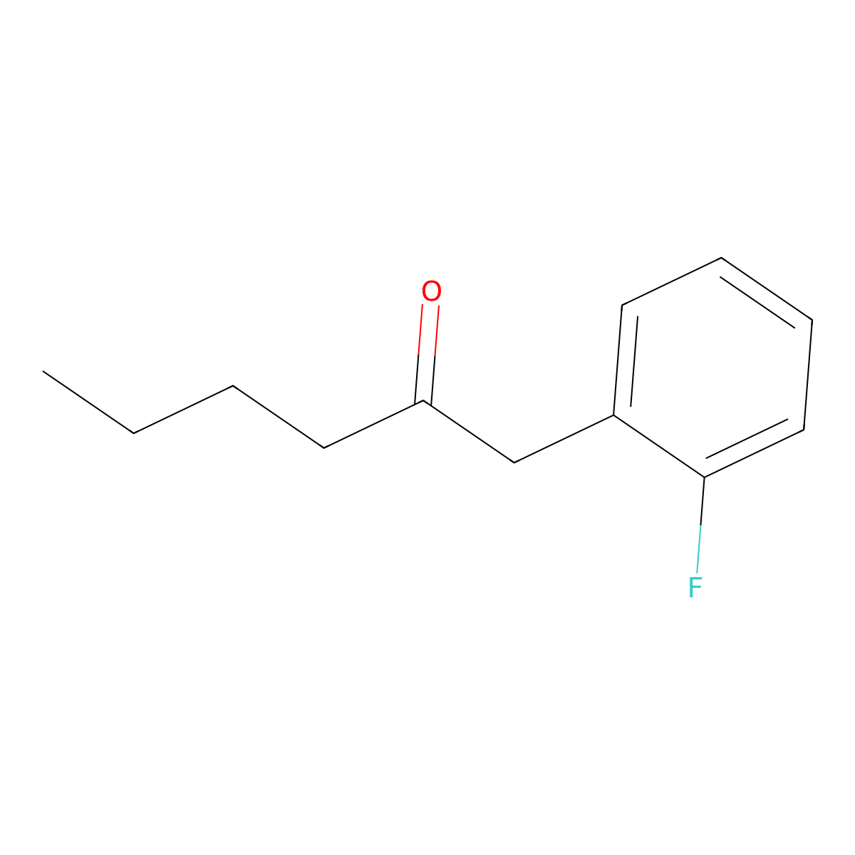 1-(2-Fluorophenyl)hexan-2-one molecular structure, CAS 150322-71-7