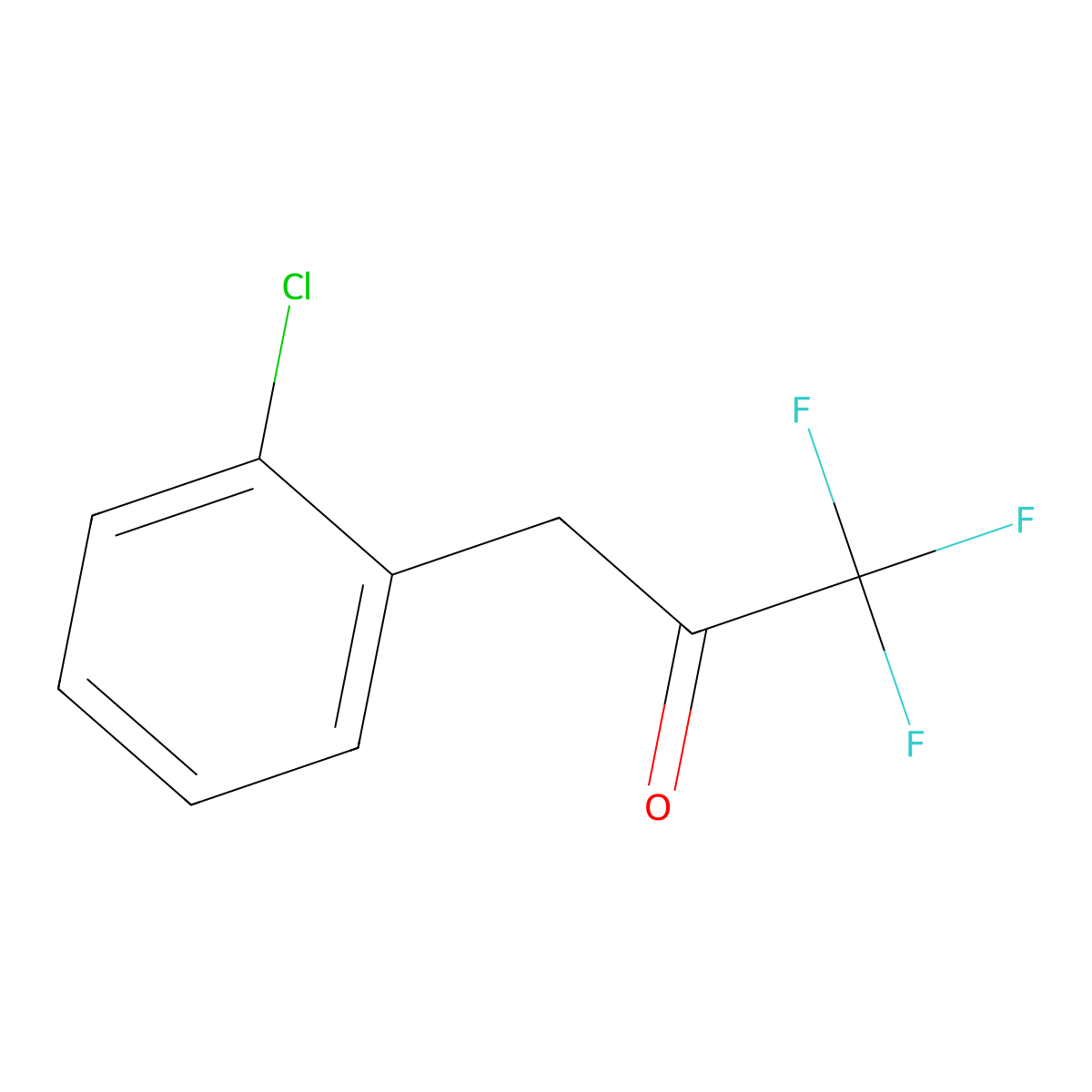 3-(2-Chlorophenyl)-1,1,1-trifluoropropan-2-one molecular structure, CAS 150322-79-5