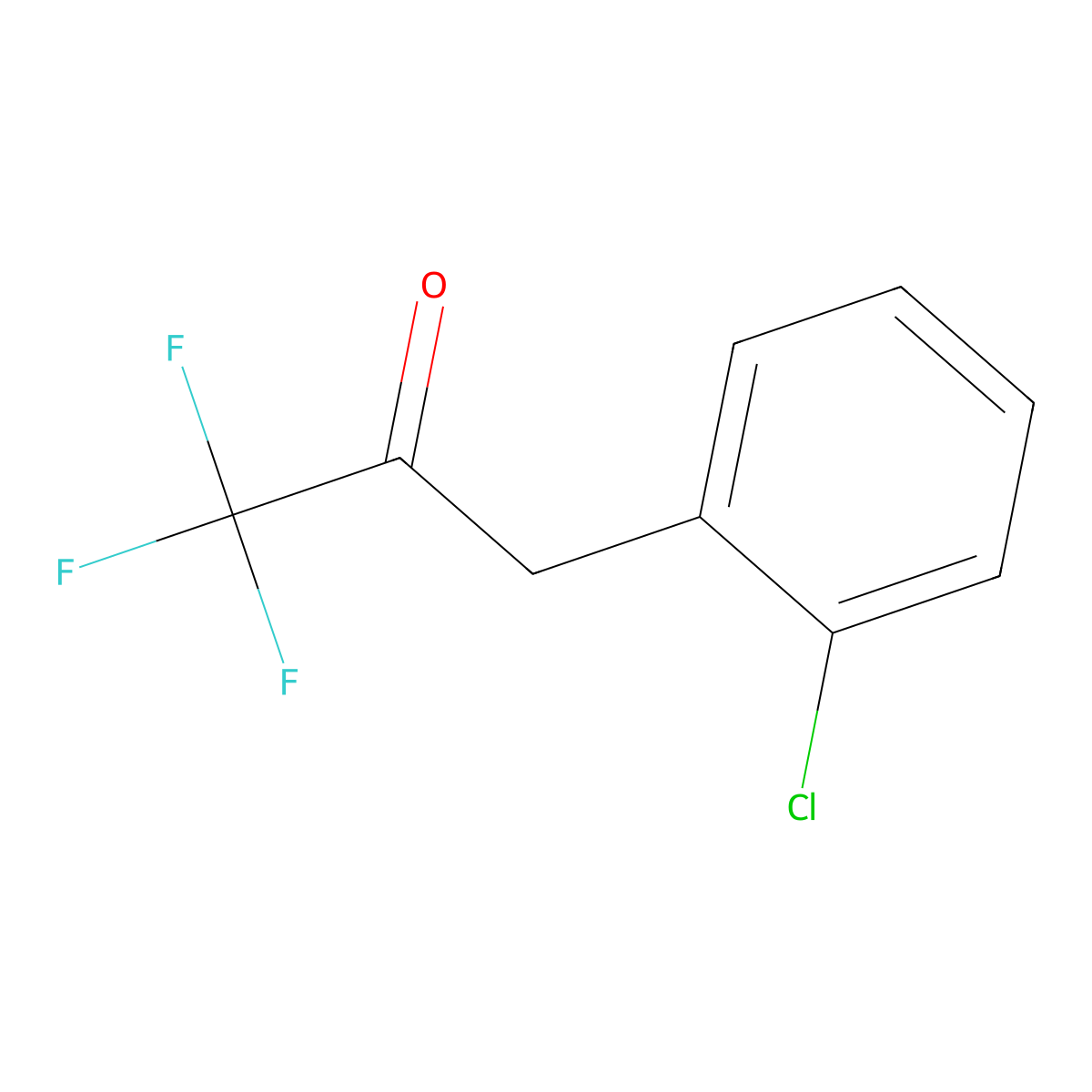 3-(2-Chlorophenyl)-1,1,1-trifluoropropan-2-one molecular structure, CAS 150322-79-5