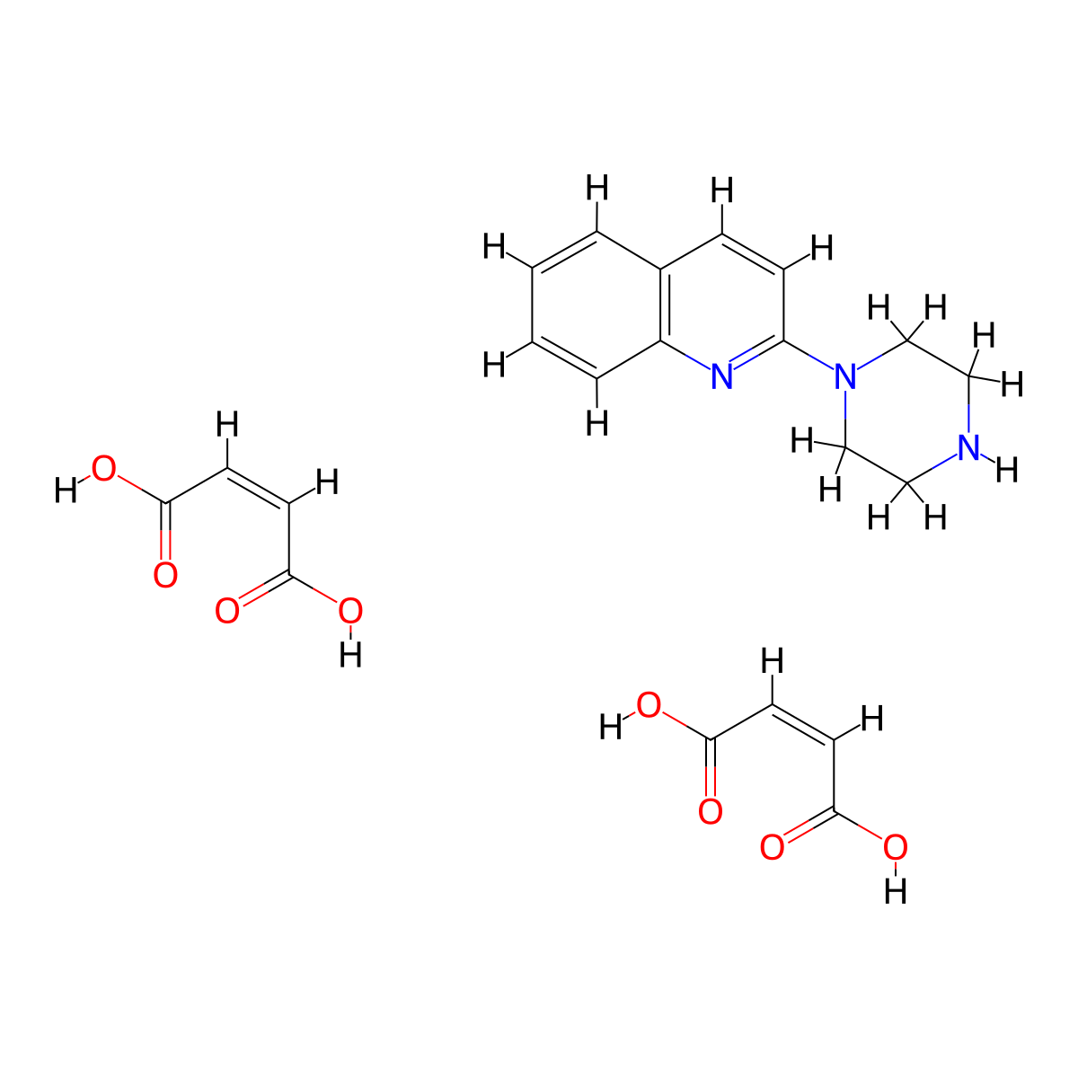 Quipazine dimaleate molecular structure, CAS 150323-78-7