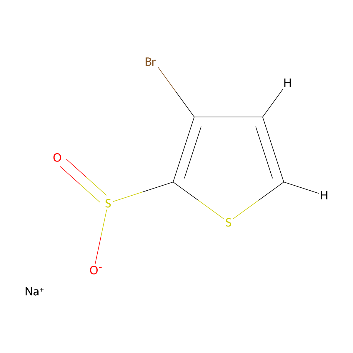 Sodium 3-bromothiophene-2-sulfinate molecular structure, CAS 1503235-05-9