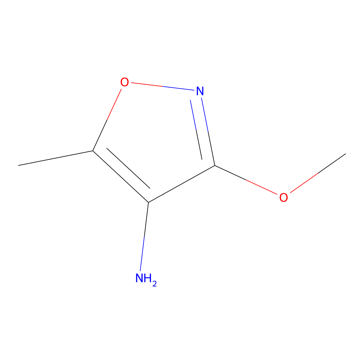 3-Methoxy-5-methyl-1,2-oxazol-4-amine molecular structure, CAS 1503244-03-8