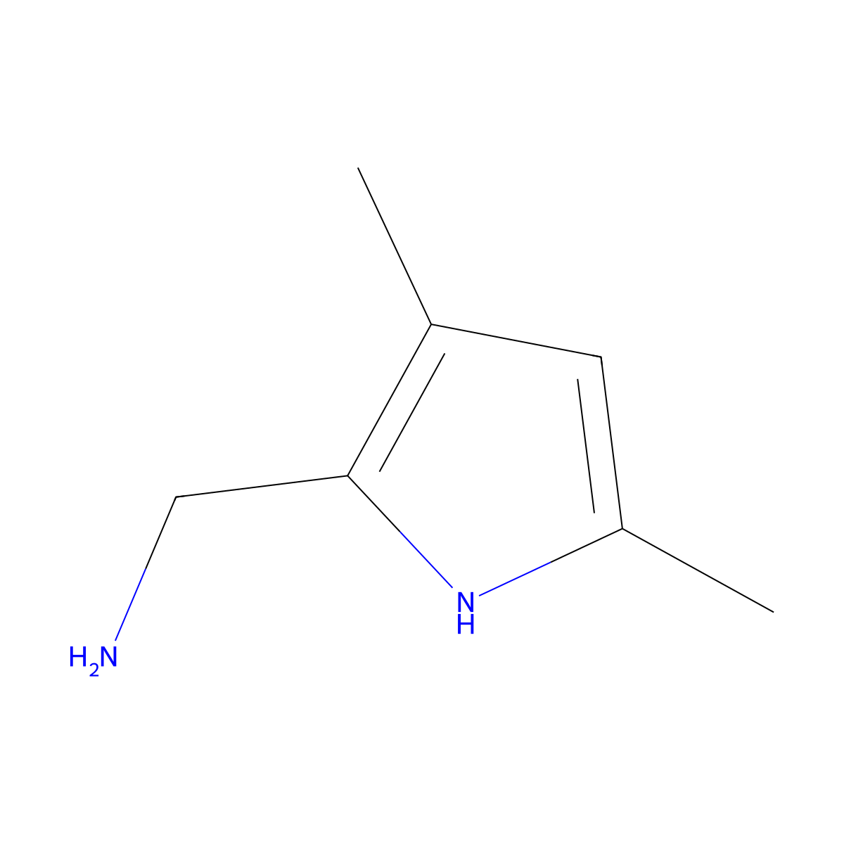 2-(Aminomethyl)-3,5-dimethylpyrrole molecular structure, CAS 1503251-51-1