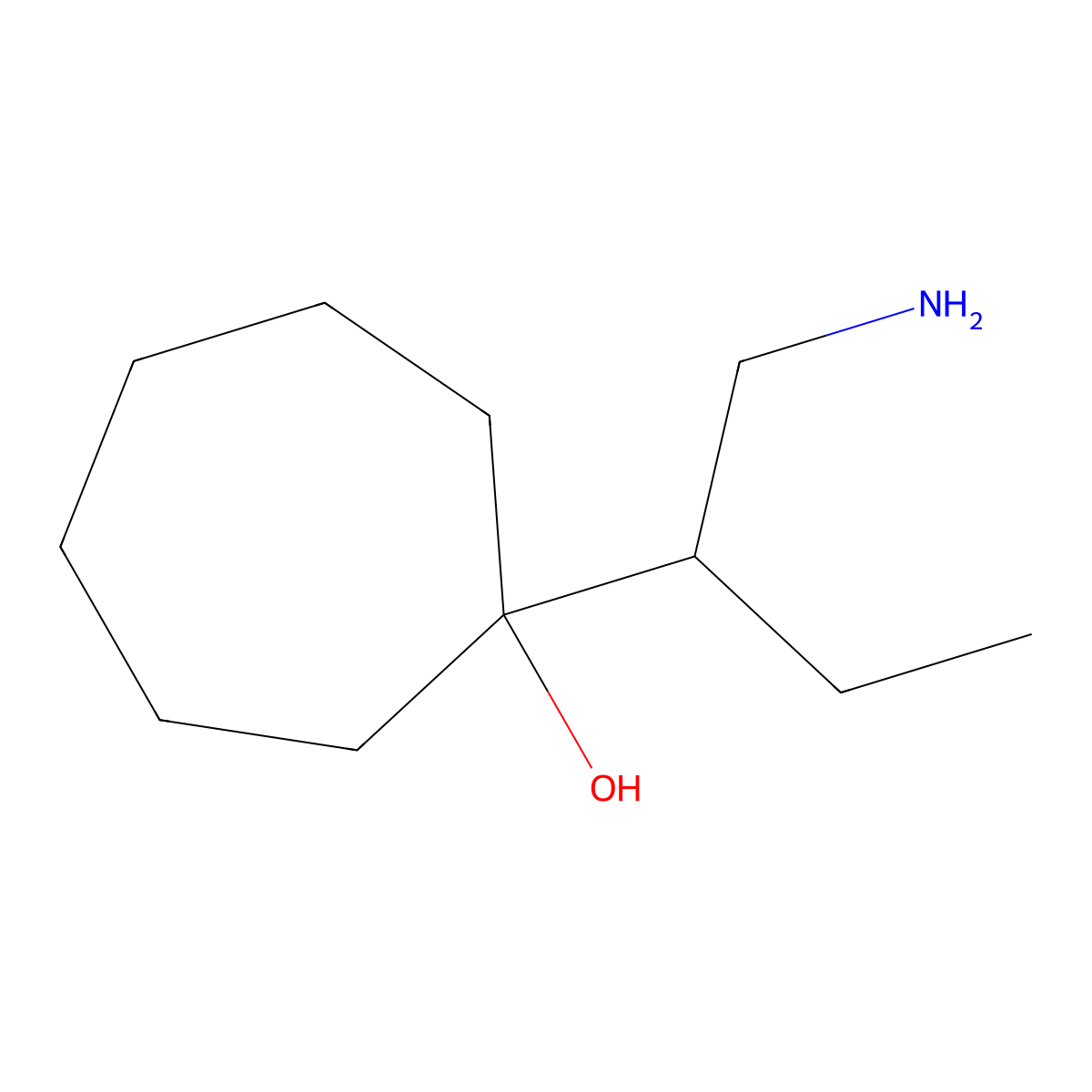 1-(1-Aminobutan-2-yl)cycloheptan-1-ol molecular structure, CAS 1503255-81-9