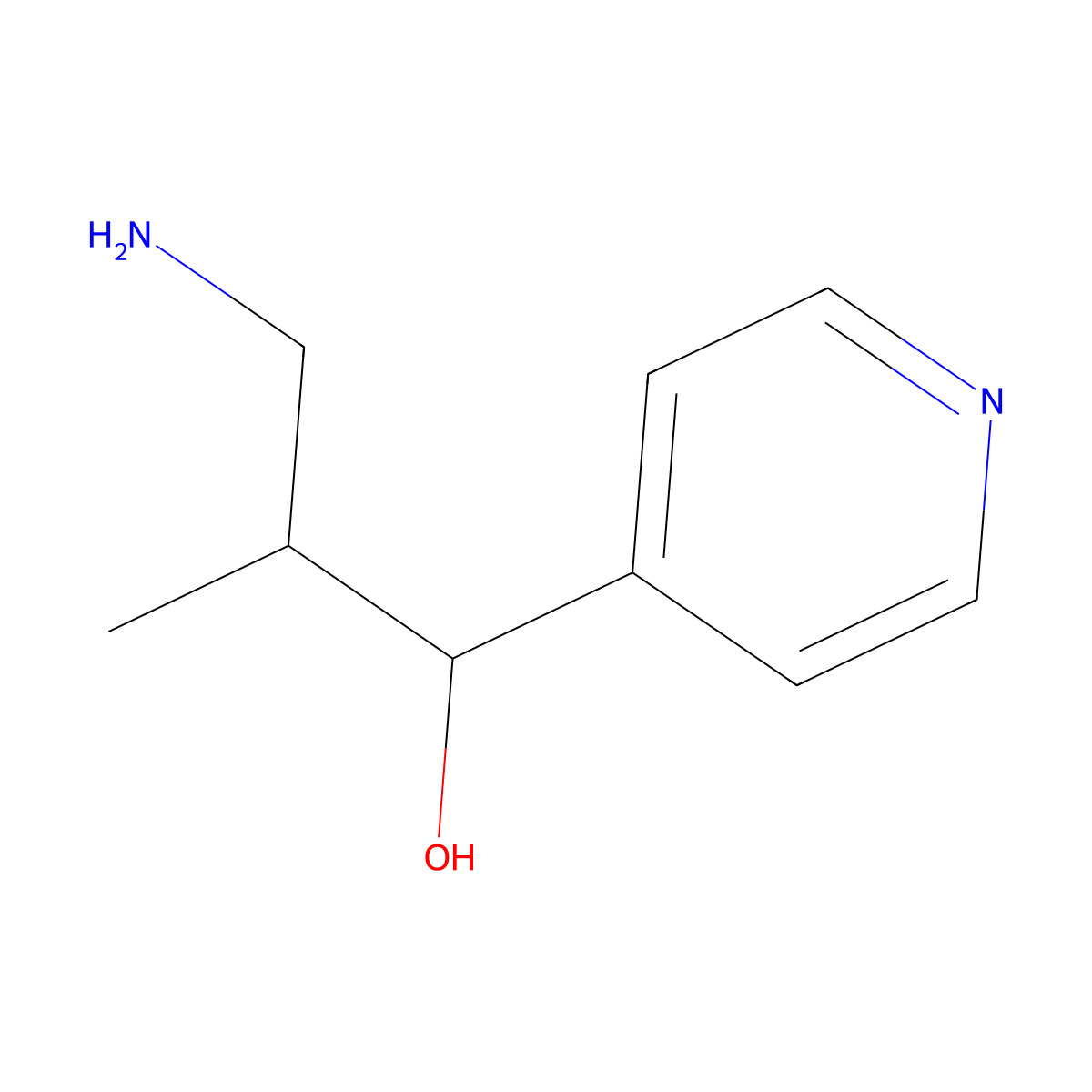 3-Amino-2-methyl-1-(pyridin-4-YL)propan-1-OL molecular structure, CAS 1503266-58-7
