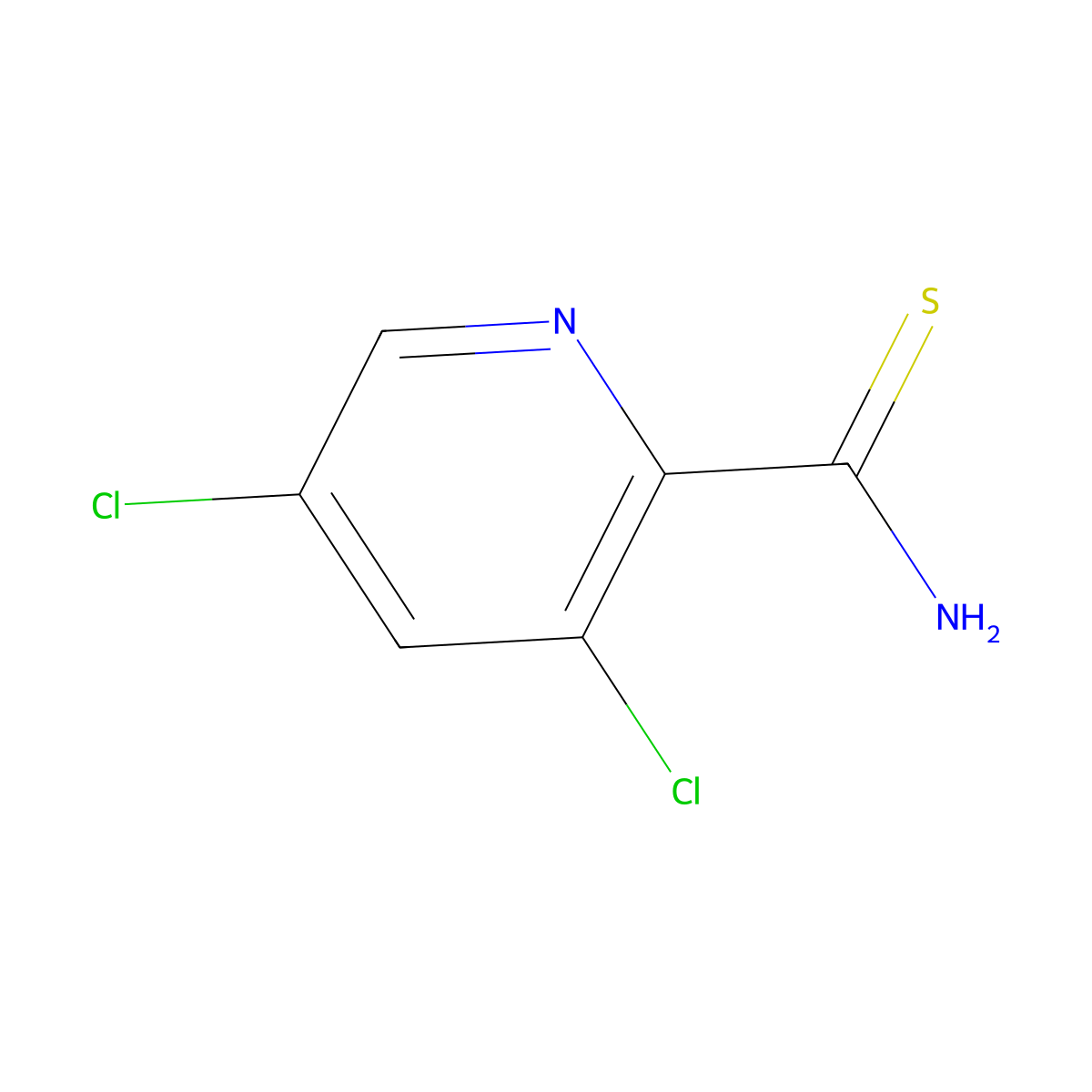 3,5-Dichloropyridine-2-carbothioamide molecular structure, CAS 1503266-92-9