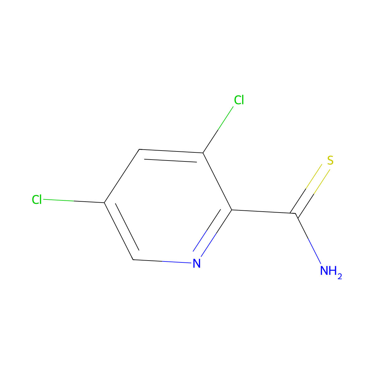 3,5-Dichloropyridine-2-carbothioamide molecular structure, CAS 1503266-92-9