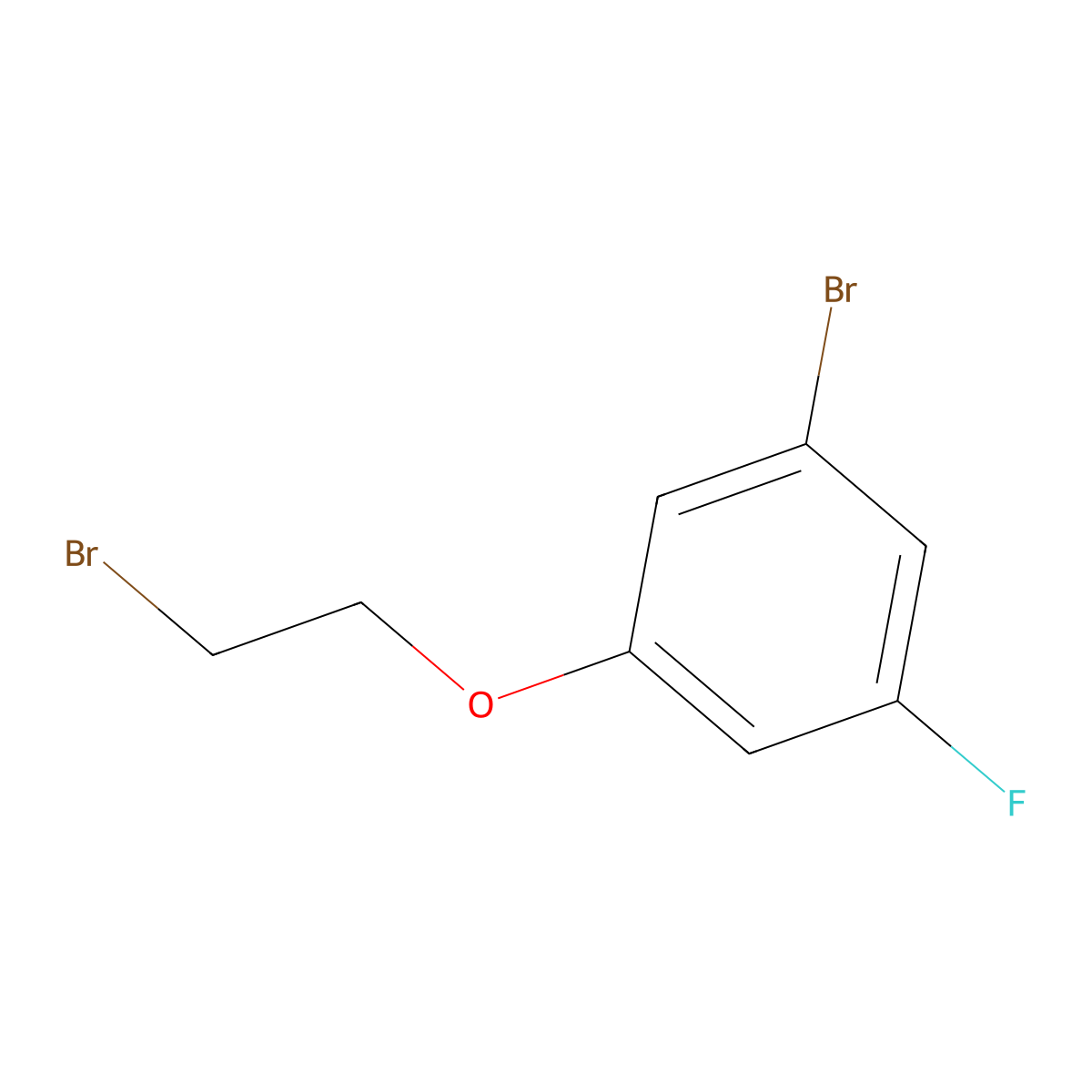 1-Bromo-3-(2-bromoethoxy)-5-fluorobenzene molecular structure, CAS 1503274-86-9