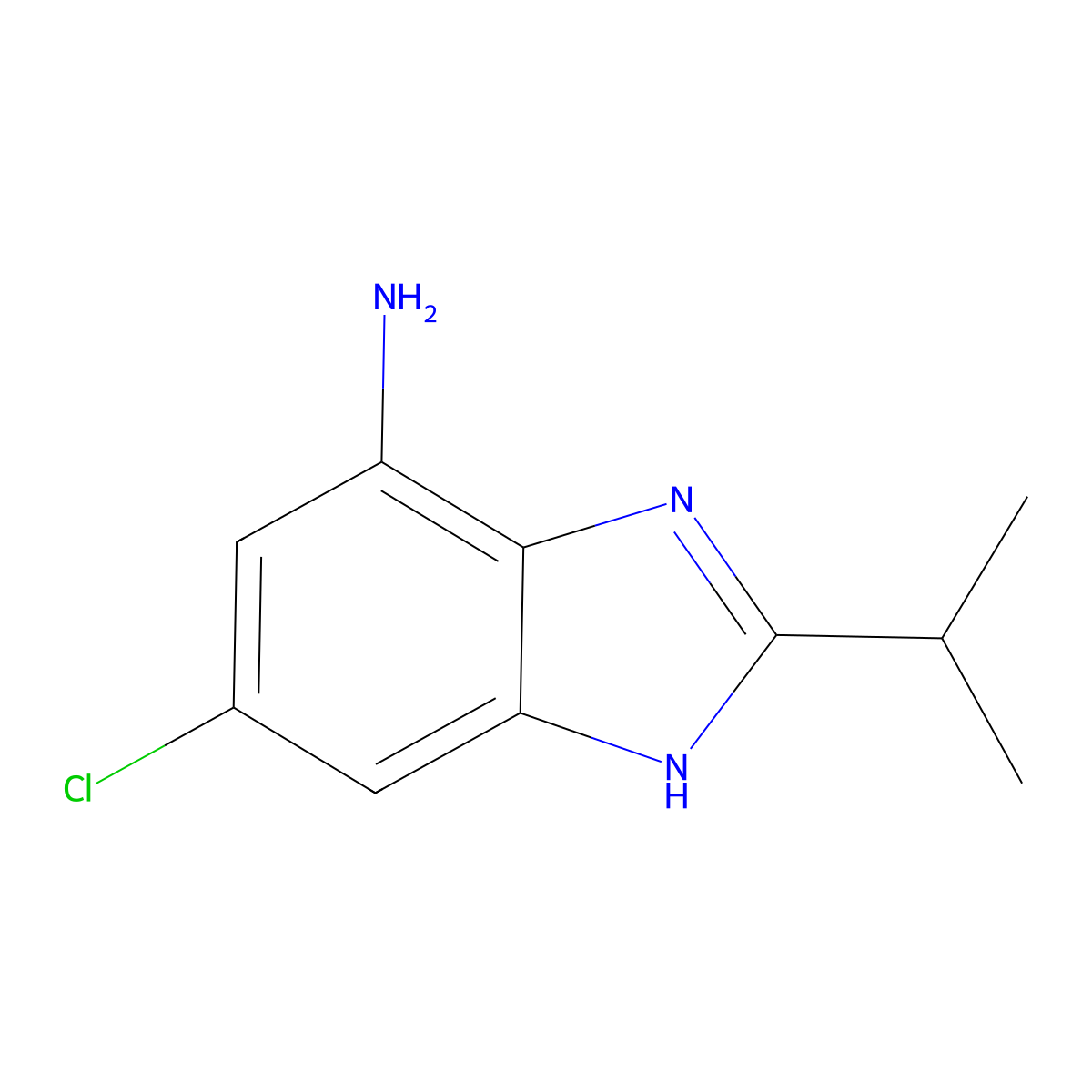 5-Chloro-2-(propan-2-YL)-1H-1,3-benzodiazol-7-amine molecular structure, CAS 1503292-87-2