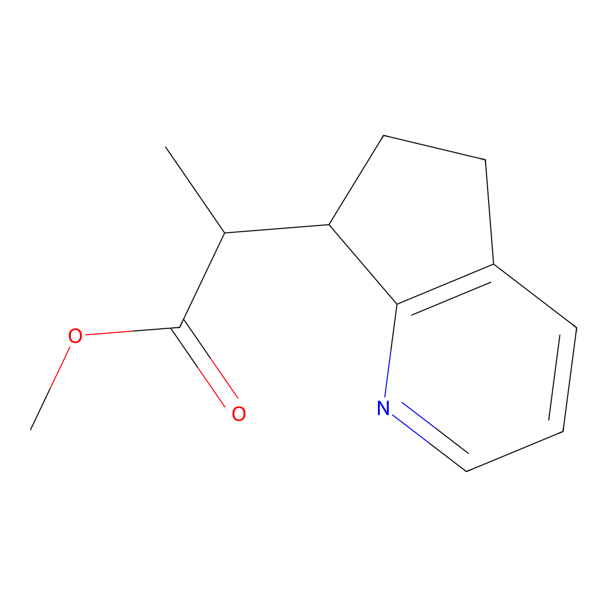 Methyl 2-(6,7-dihydro-5h-cyclopenta[b]pyridin-7-yl)propanoate molecular structure, CAS 1503299-61-3
