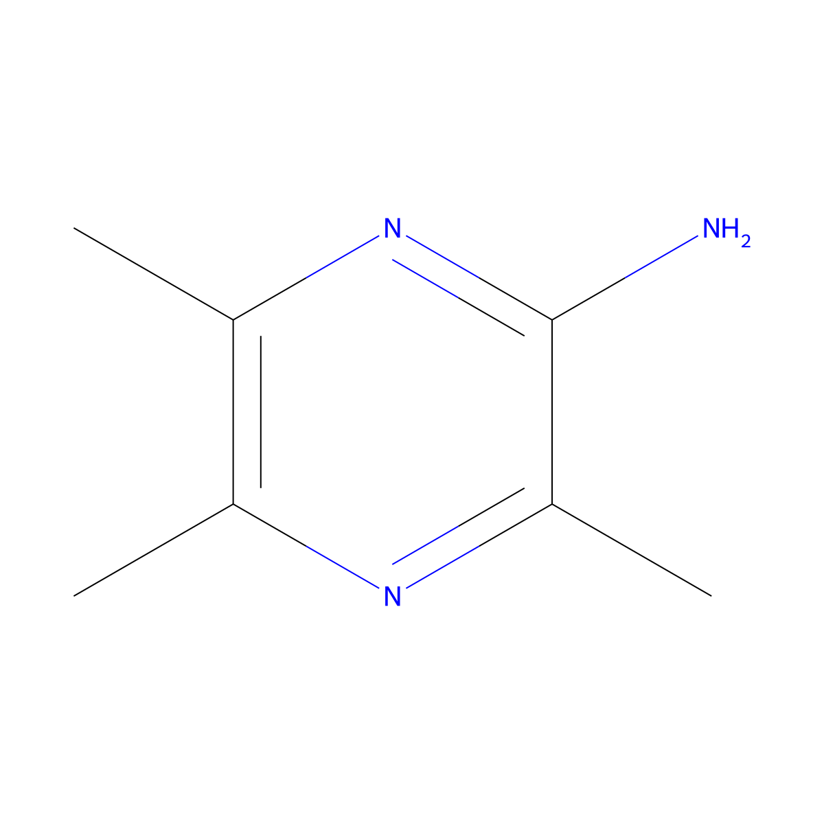 Trimethylpyrazin-2-amine molecular structure, CAS 15033-83-7