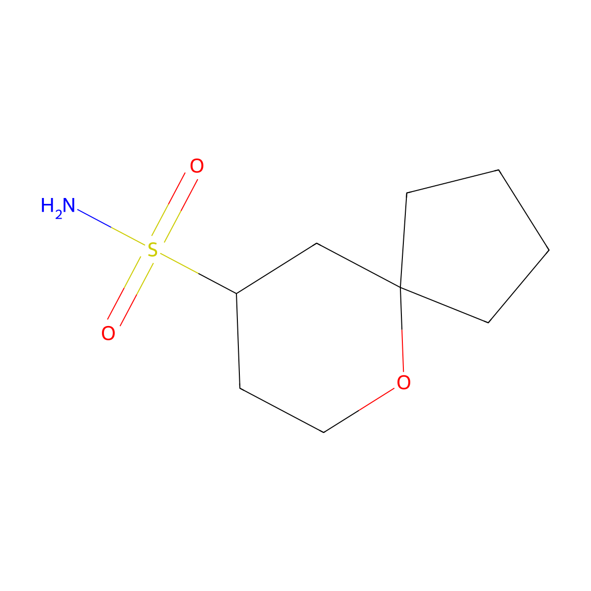 6-Oxaspiro[4.5]decane-9-sulfonamide molecular structure, CAS 1503325-91-4