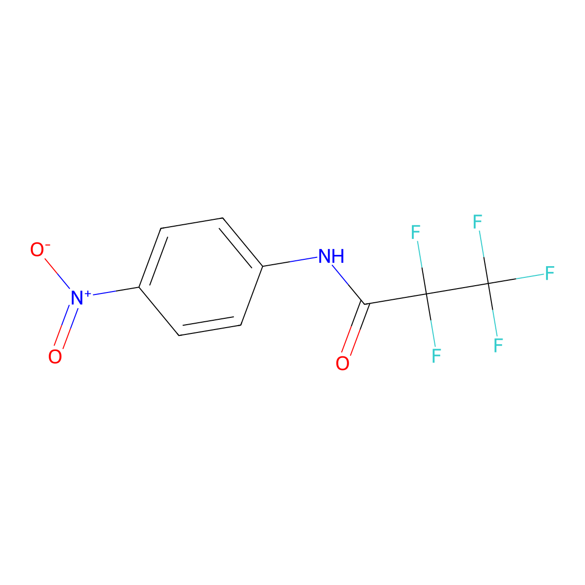2,2,3,3,3-pentafluoro-N-(4-nitrophenyl)propanamide molecular structure, CAS 150333-61-2