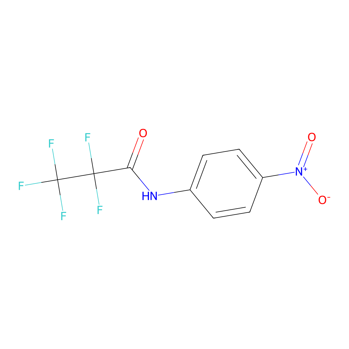 2,2,3,3,3-pentafluoro-N-(4-nitrophenyl)propanamide molecular structure, CAS 150333-61-2