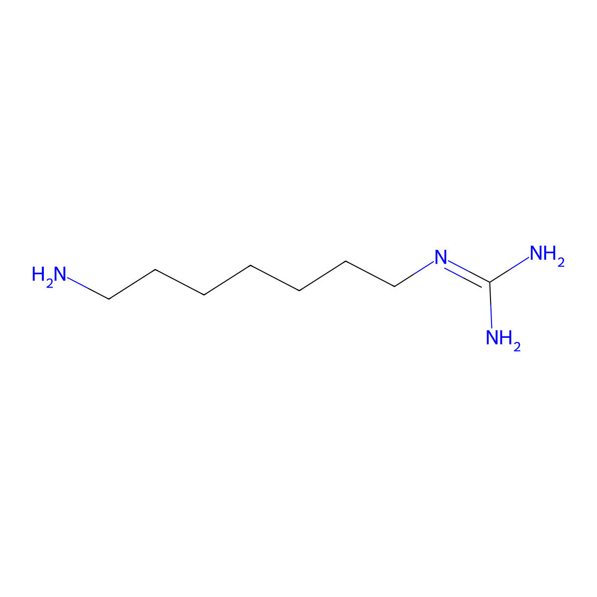 2-(7-Aminoheptyl)guanidine molecular structure, CAS 150333-69-0
