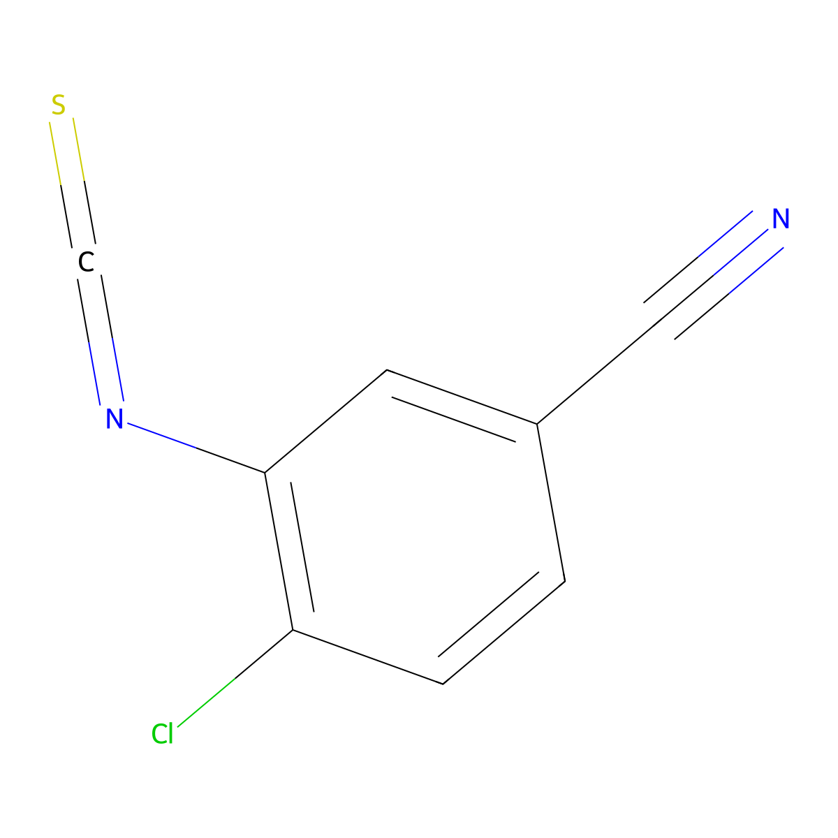 4-Chloro-3-isothiocyanatobenzonitrile molecular structure, CAS 1503332-77-1