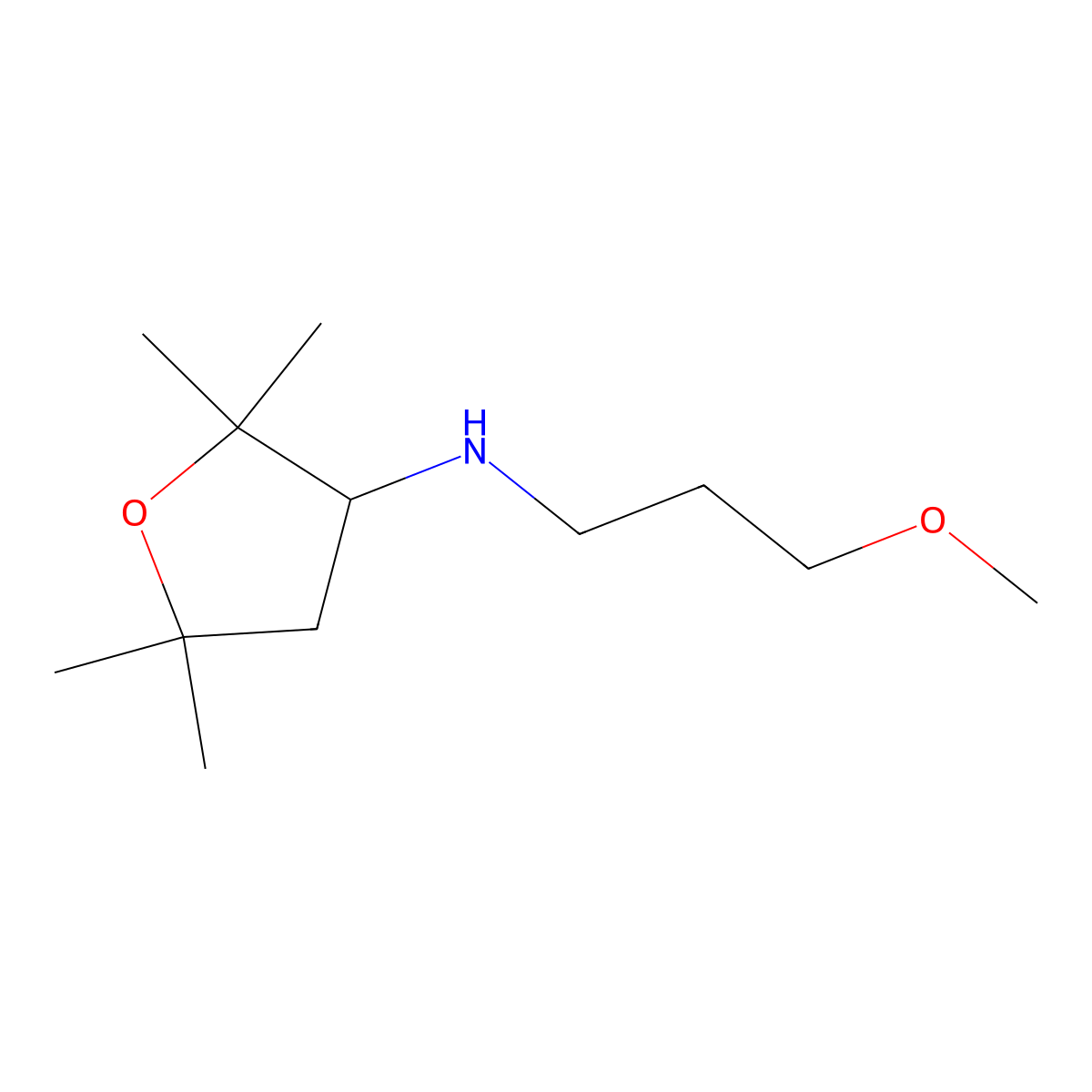 N-(3-Methoxypropyl)-2,2,5,5-tetramethyloxolan-3-amine molecular structure, CAS 1503356-32-8
