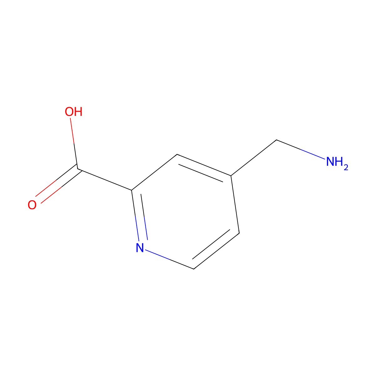 4-(Aminomethyl)pyridine-2-carboxylic acid molecular structure, CAS 1503356-68-0