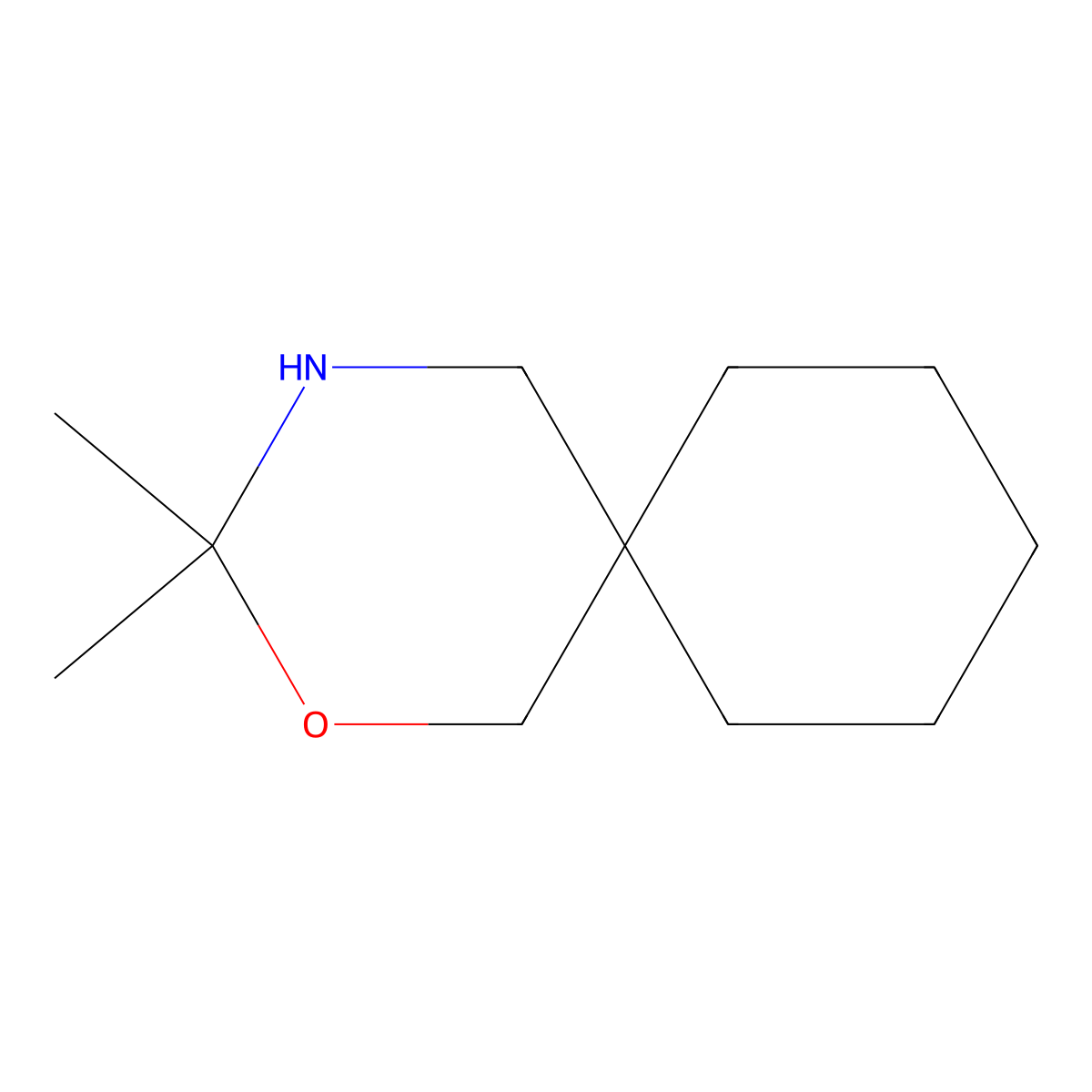 3,3-Dimethyl-2-oxa-4-azaspiro[5.5]undecane molecular structure, CAS 1503379-60-9