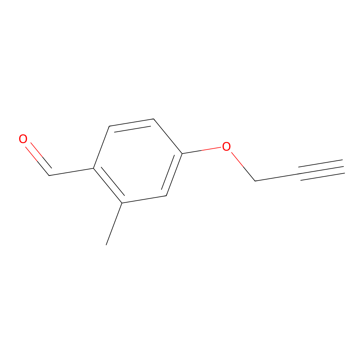 2-Methyl-4-(prop-2-yn-1-yloxy)benzaldehyde molecular structure, CAS 1503388-14-4