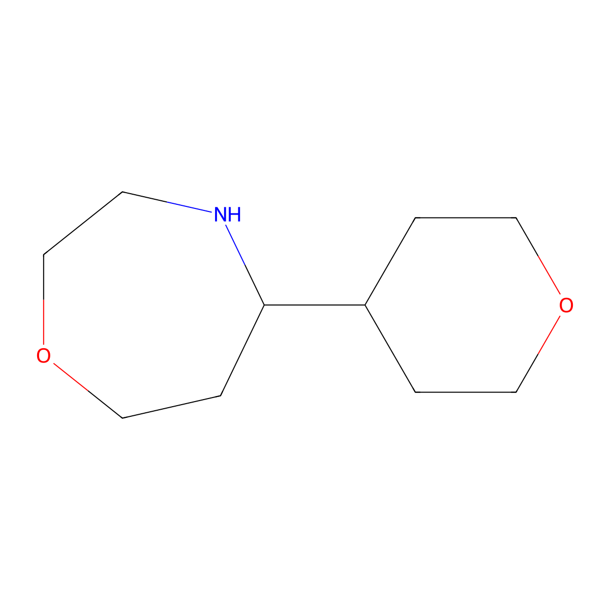 5-(Oxan-4-yl)-1,4-oxazepane molecular structure, CAS 1503401-17-9