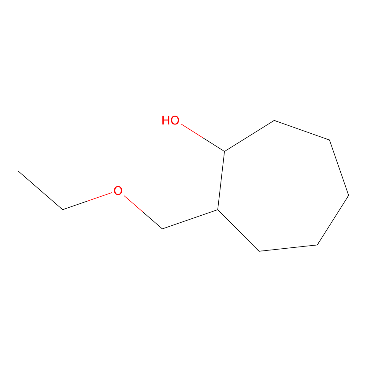 2-(Ethoxymethyl)cycloheptan-1-ol molecular structure, CAS 1503402-91-2