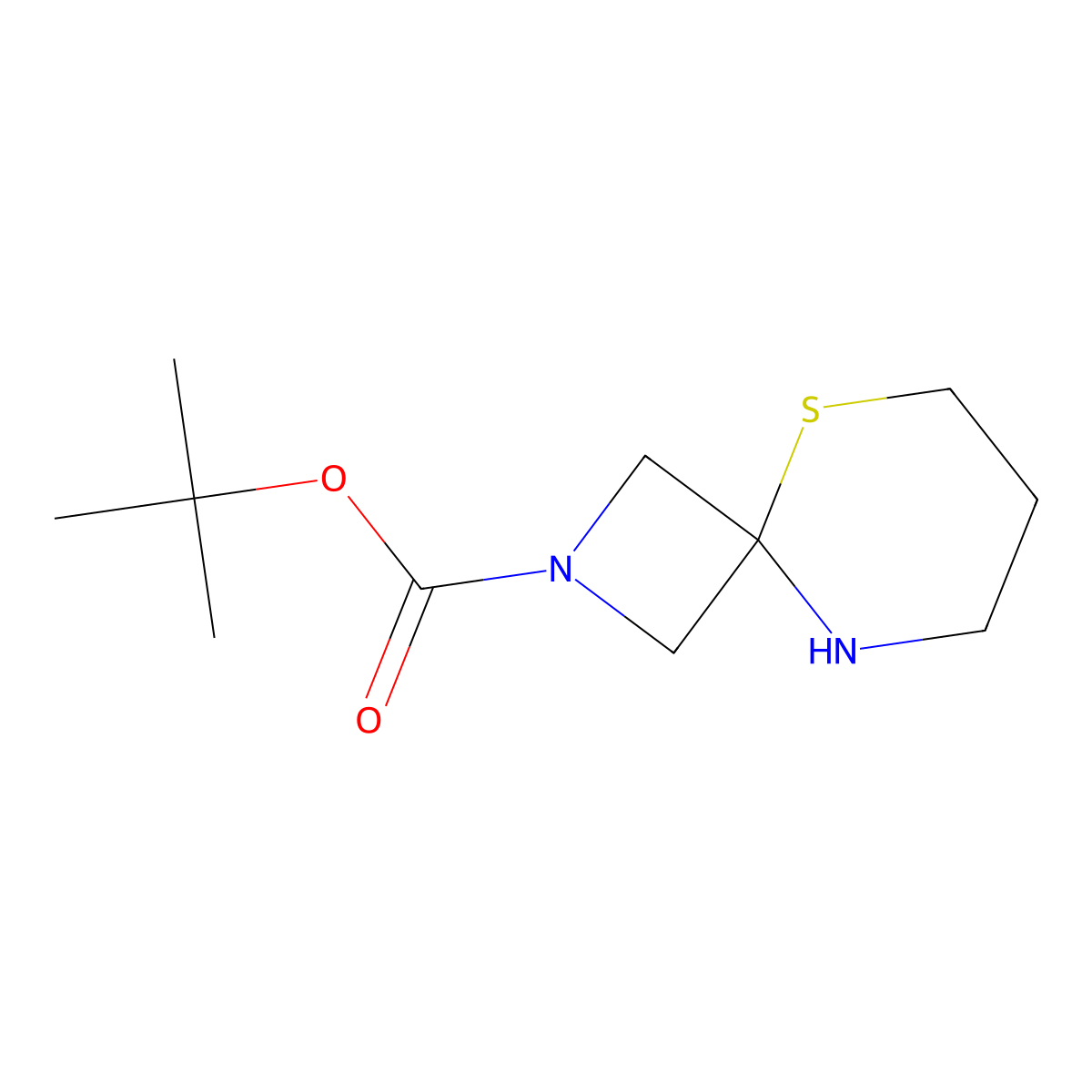 Tert-butyl 5-thia-2,9-diazaspiro[3.5]nonane-2-carboxylate molecular structure, CAS 1503417-26-2