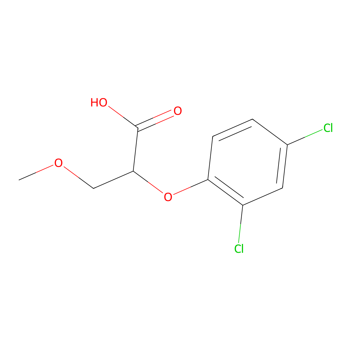 2-(2,4-Dichlorophenoxy)-3-methoxypropanoic acid molecular structure, CAS 1503432-31-2