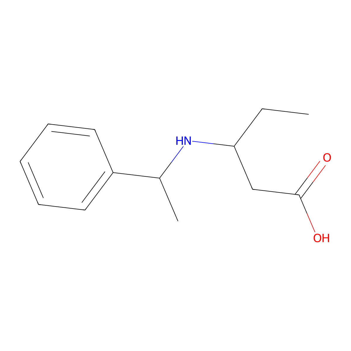 3-[(1-Phenylethyl)amino]pentanoic acid molecular structure, CAS 1503435-13-9